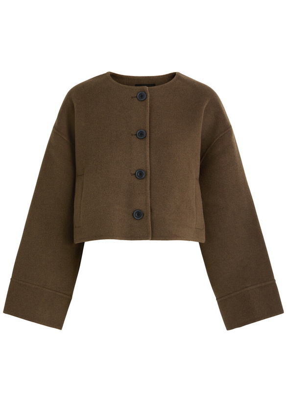 Photo: Meotine Karla Cropped Wool-blend Jacket Brown