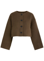 Meotine Karla Cropped Wool-blend Jacket Brown