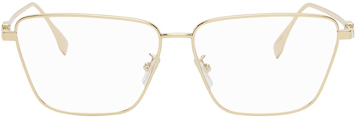 Photo: Fendi Gold Baguette Glasses