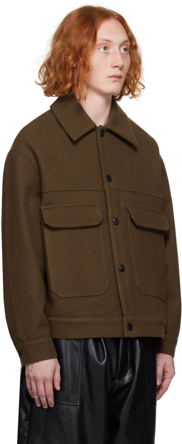 Lownn Brown Relaxed Fit Jacket
