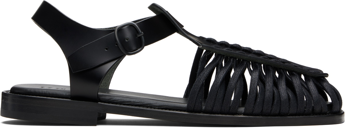 HEREU Black Alaro Sandals