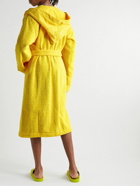 Bottega Veneta - Intrecciato Cotton-Terry Hooded Robe - Yellow