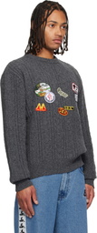 Carne Bollente Gray Patchwork Love Affair Sweater