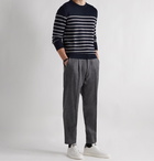 ERMENEGILDO ZEGNA - Wool and Cashmere-Blend Jacquard Sweater - Blue