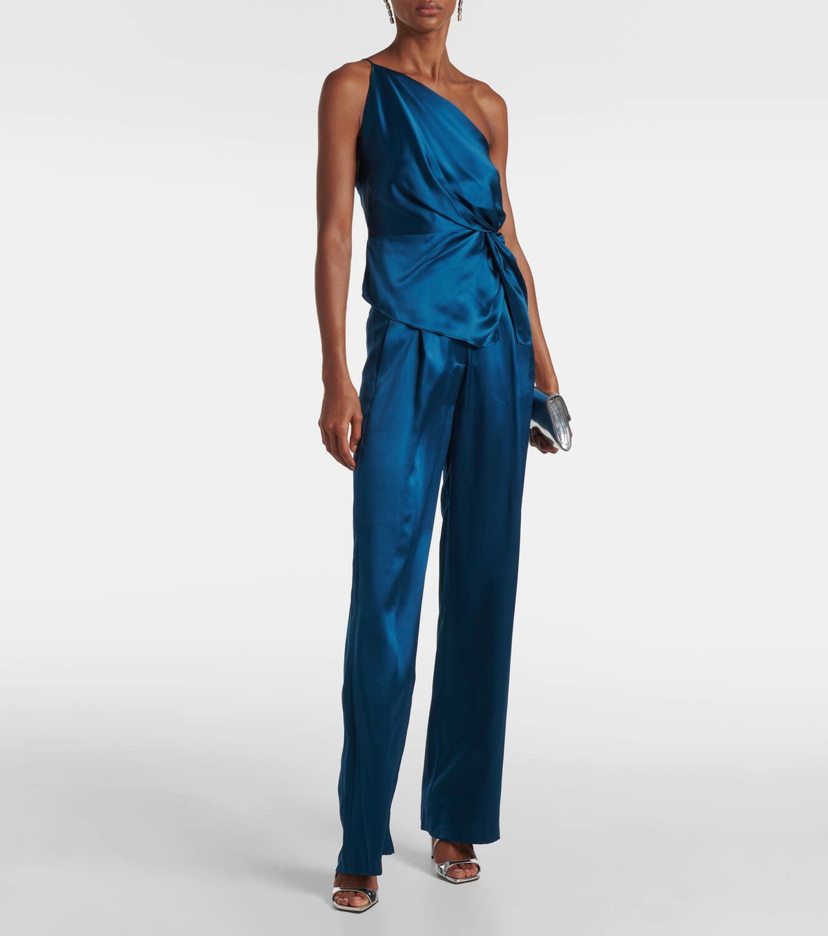 The Sei Silk satin wide-leg pants