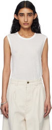 Ann Demeulemeester White Biba Sleeveless Tank Top