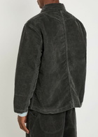 Ymc Construction Panelled Denim Jacket Dark Grey