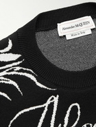 Alexander McQueen - Wool-Blend Jacquard Sweater - Black