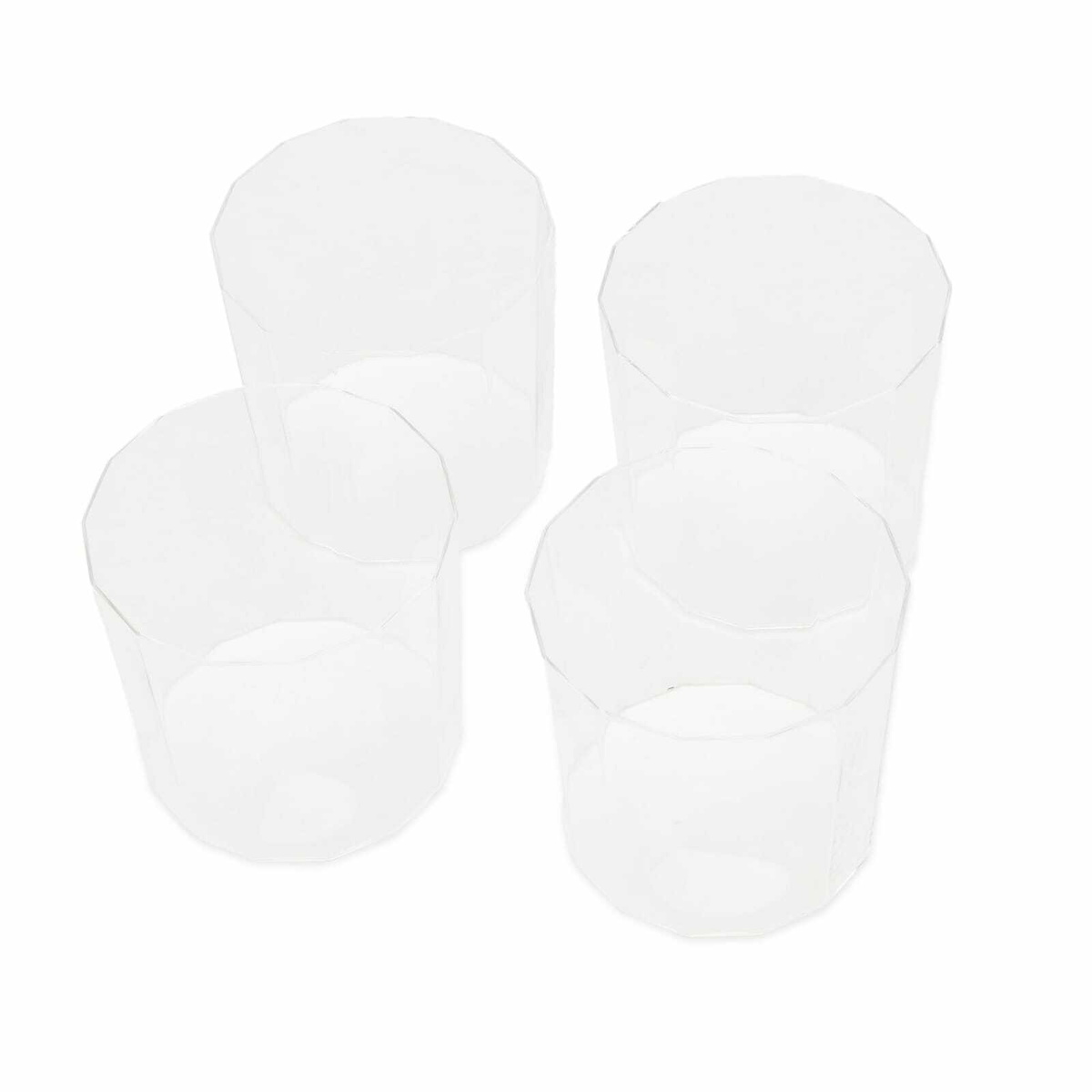 HAY Angle Glass Wide - Set of 4 in Clear 