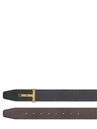 TOM FORD - Reversible Leather T Belt