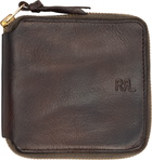 RRL Brown Leather Zip Wallet
