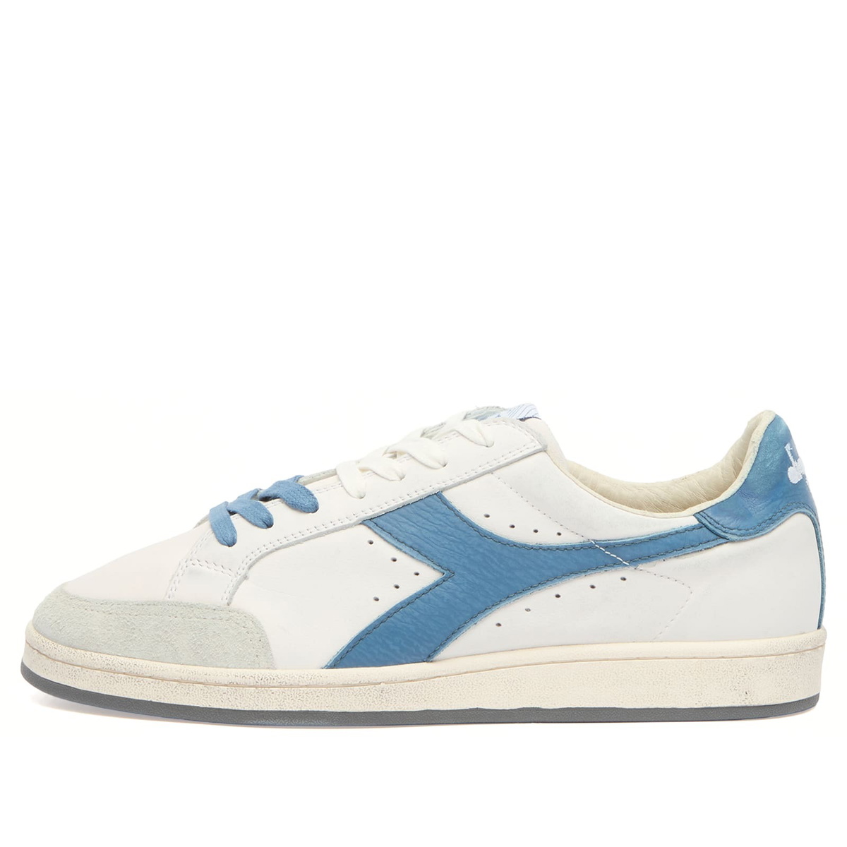 Diadora Men's Prestige  Sneaker in White/Blue Shadow