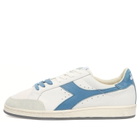 Diadora Men's Prestige  Sneaker in White/Blue Shadow