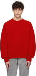 YLÈVE Red Brushed Wool Sweater