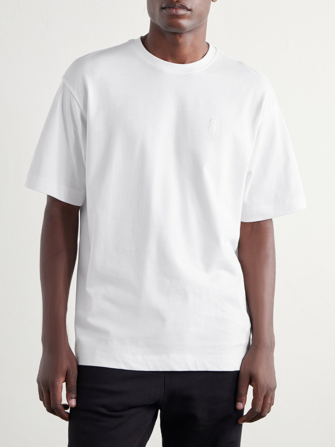 On - Logo-Embroidered Organic Cotton T-Shirt - White