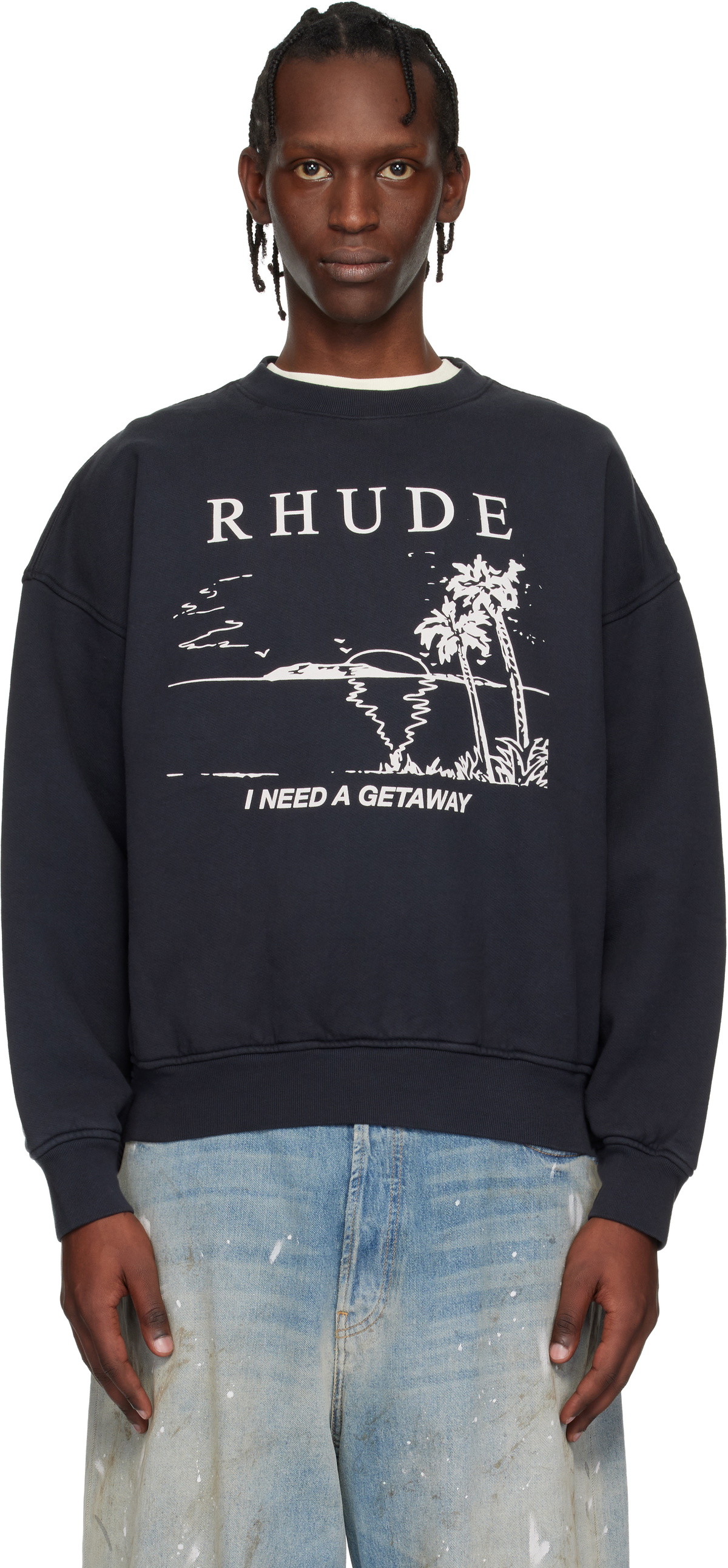 Rhude Black 'I Need A Getaway' Sweatshirt