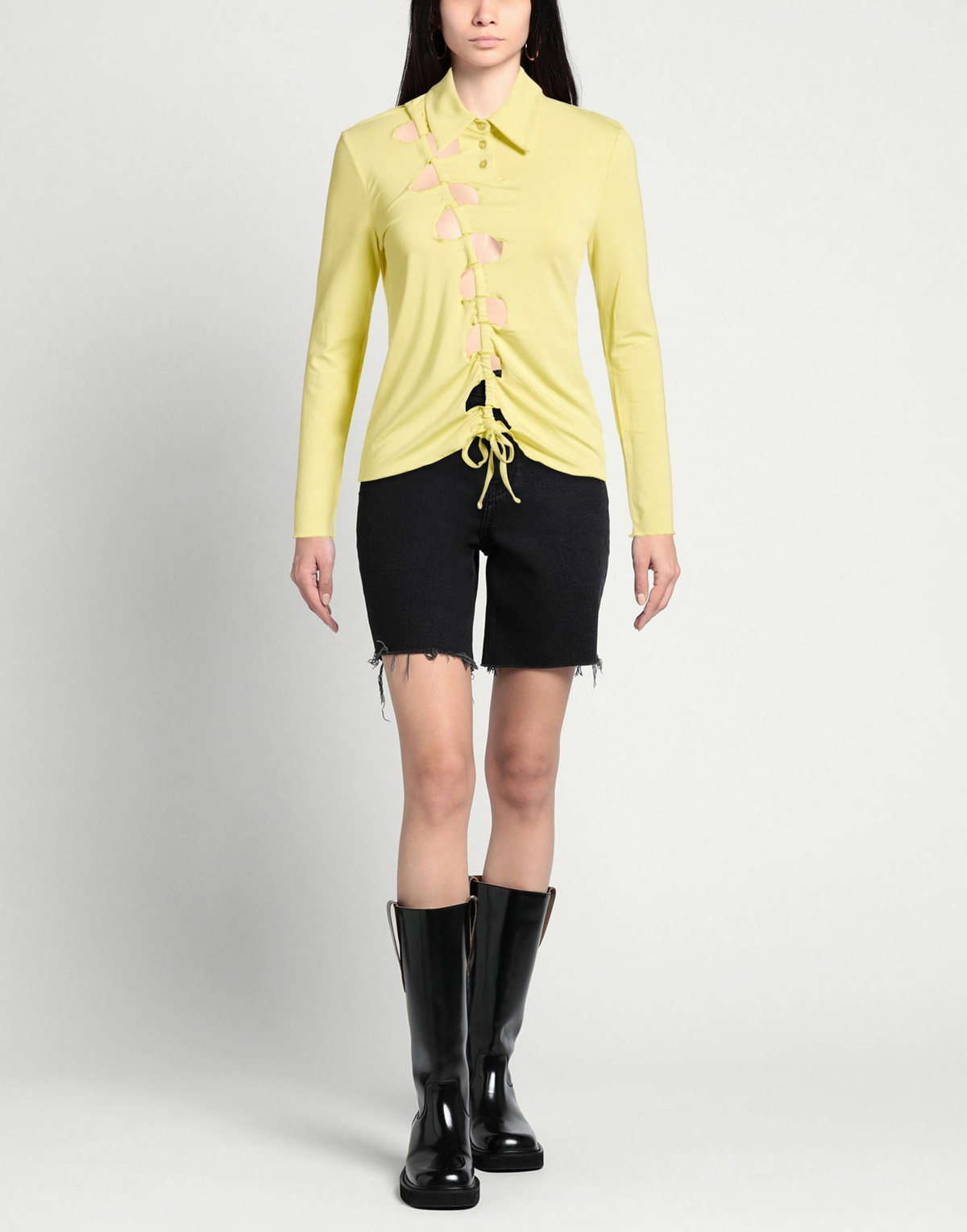 Avavav Womens Polo shirt Lime in Green