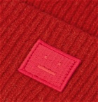 Acne Studios - Logo-Appliquéd Wool-Blend Beanie - Red