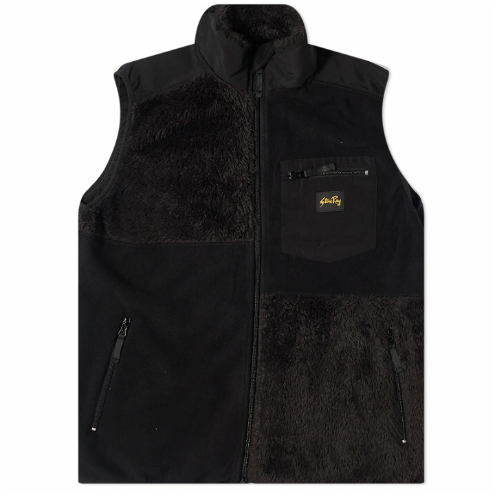 Photo: Stan Ray Men's Patchwork Fleece Vest in Black
