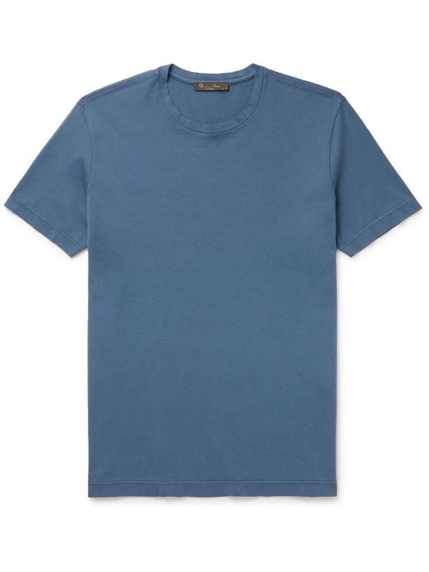 Photo: LORO PIANA - Smithtown Cotton-Jersey T-Shirt - Blue