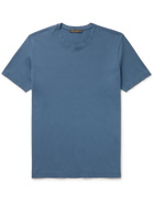 LORO PIANA - Smithtown Cotton-Jersey T-Shirt - Blue