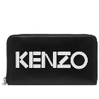Kenzo Leather Logo Long Zip Wallet