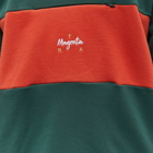 Magenta Men's F.R.A. Long Sleeve Pocket Polo Shirt in Green
