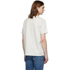 Frame White and Blue Stripe Pocket T-Shirt