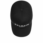 Balmain Men's Cotton Cap in Black/White