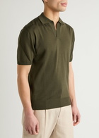Aurélien Wool Polo Shirt Olive