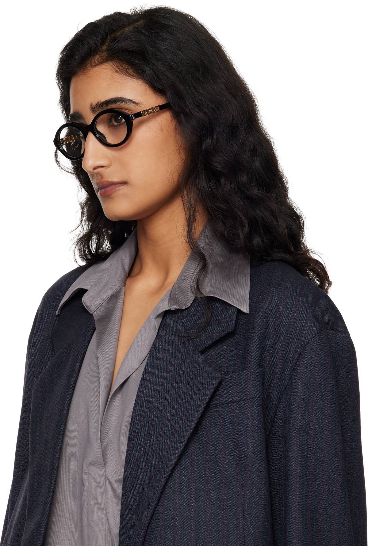 Gucci Black 'Gucci Block' Glasses