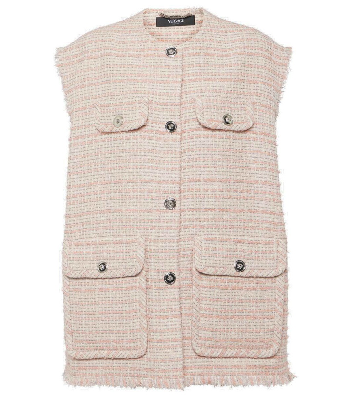Photo: Versace Oversized tweed vest