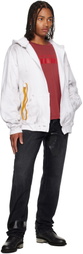 ALEXANDER DIGENOVA Off-White Rubber Band Hoodie