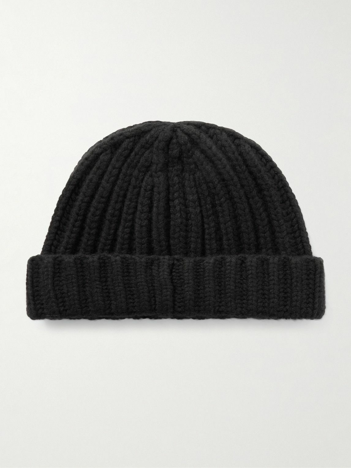SAINT LAURENT - Logo-Appliquéd Ribbed Cashmere Beanie - Black