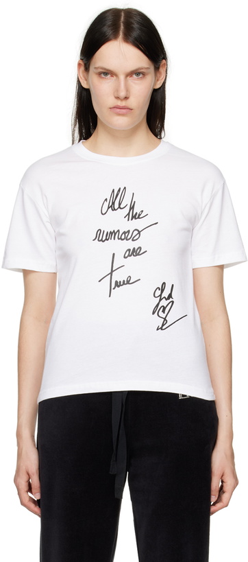 Photo: Ludovic de Saint Sernin White 'All The Rumors Are True' T-Shirt