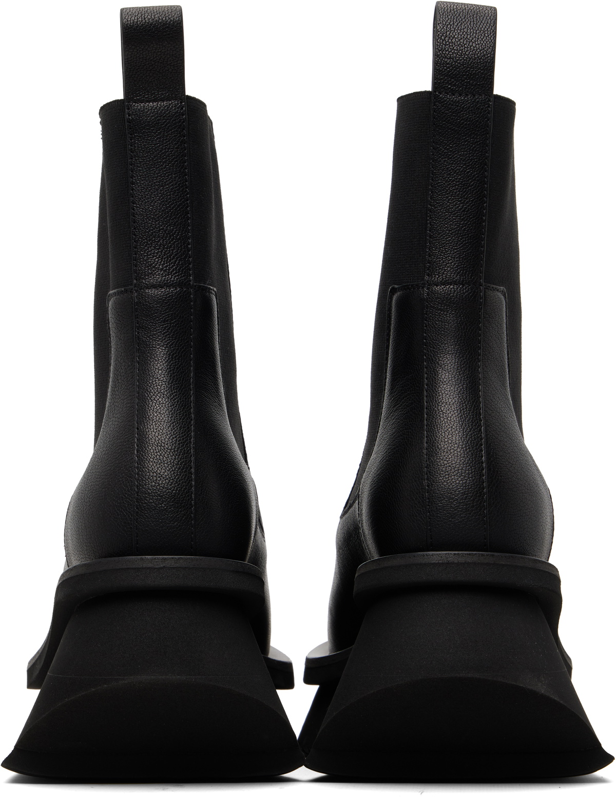 Rick Owens Black Temple Low Factory Beatle Chelsea Boots