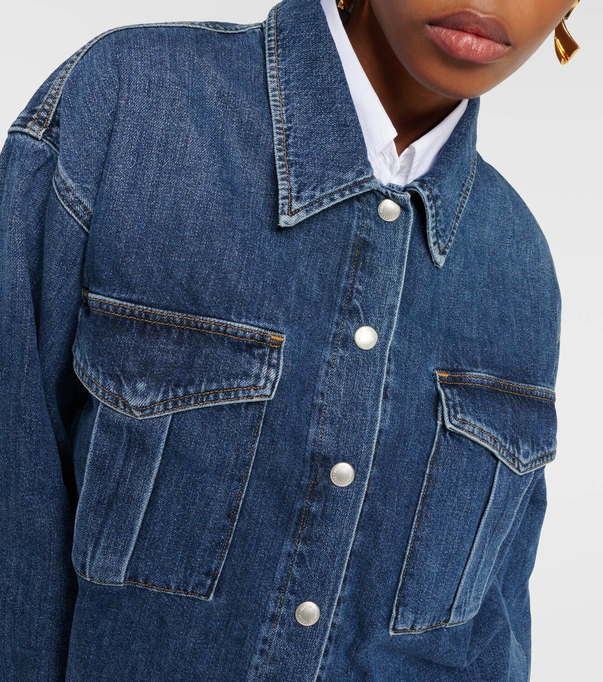 Agolde Nyx cropped denim shirt AGOLDE