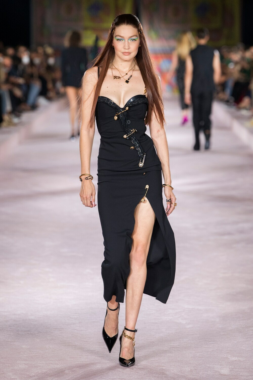Versace Dress With Logo in Black