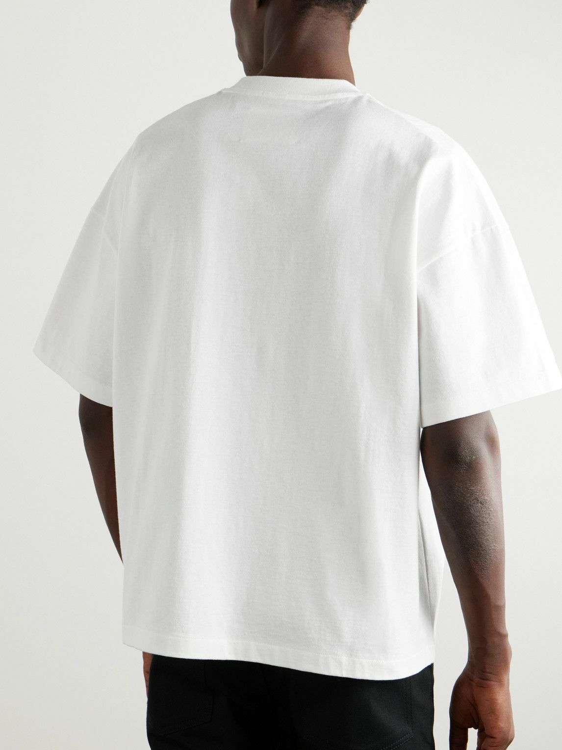 Jil Sander - Logo-Print Cotton-Jersey T-Shirt - White Jil Sander