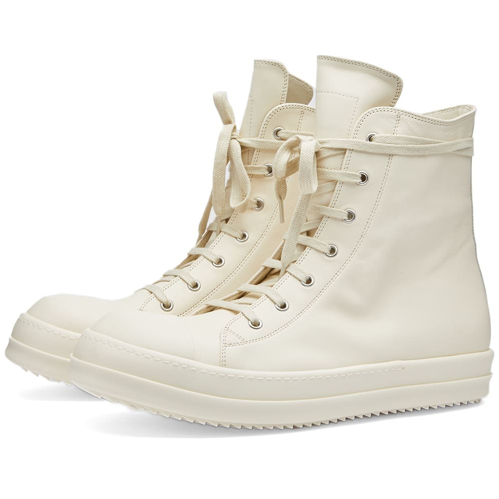 Rick Owens Men's High Sneakers in Milk Rick Owens