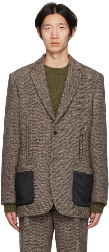 Photo: Acne Studios Gray Single-Breasted Blazer