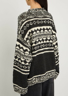 Free People Dani Patterned Cotton-blend Jumper Black