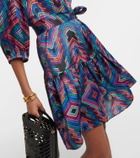 Eres Nightclub printed satin minidress
