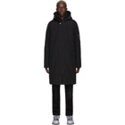 11 by Boris Bidjan Saberi Black Insulated Hooded Coat