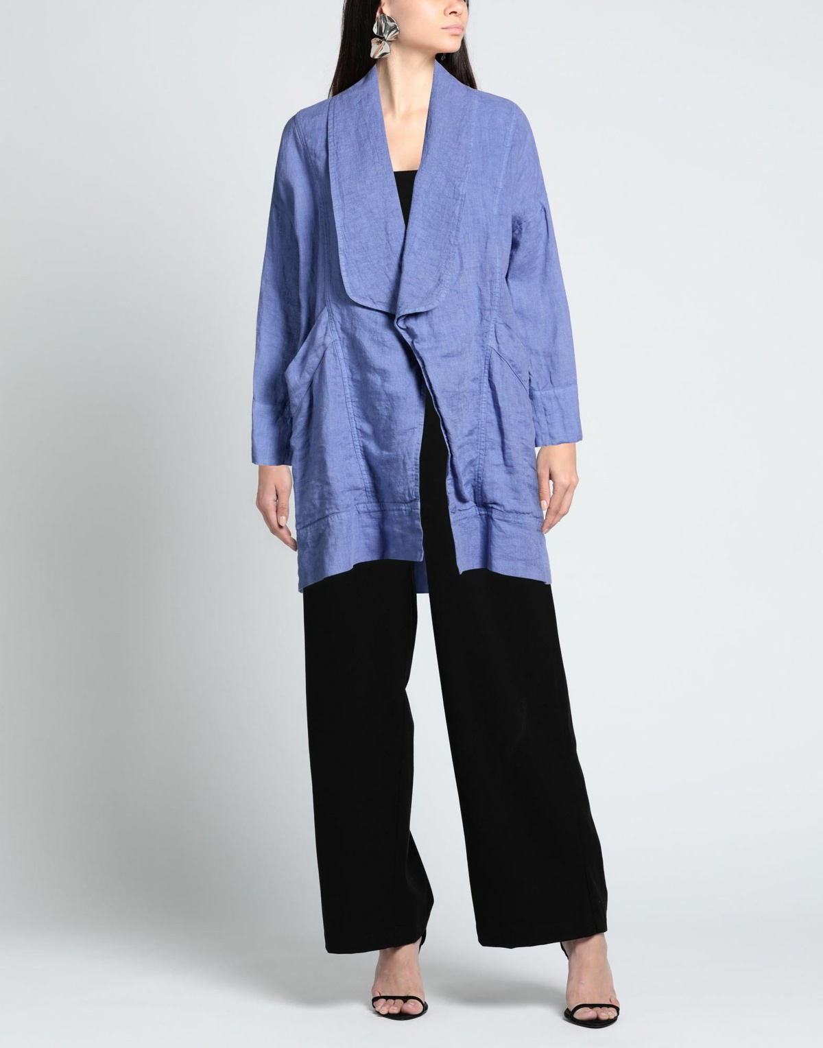 Alessia Santi Womens Overcoat & Trench Coat in Purple