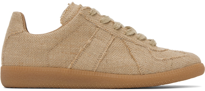 Photo: Maison Margiela Beige Replica Sneakers