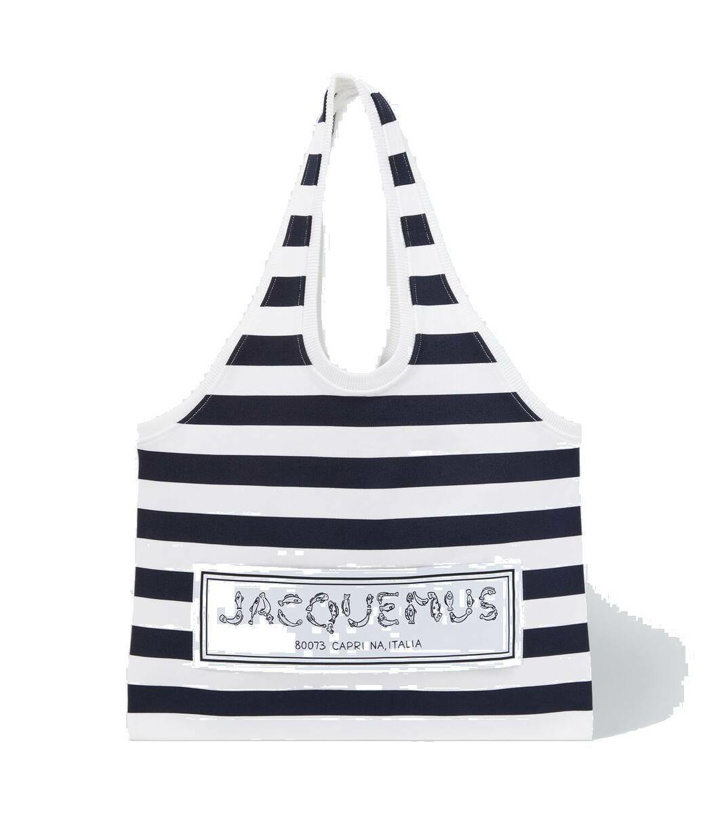 Photo: Jacquemus Marcel striped tote bag