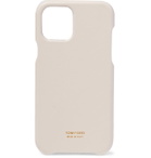 TOM FORD - Logo-Detailed Leather iPhone 11 Pro Phone Case - White