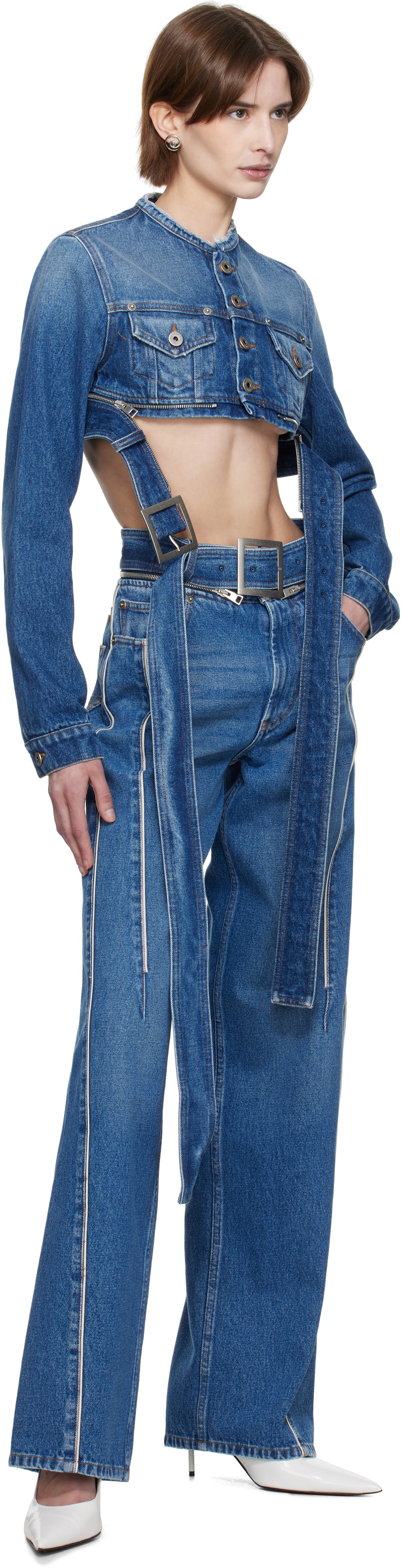 Jean Paul Gaultier Blue 'The Belted' Denim Jacket