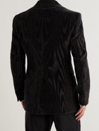 TOM FORD - Spencer Slim-Fit Metallic Velvet-Jacquard Tuxedo Jacket - Black